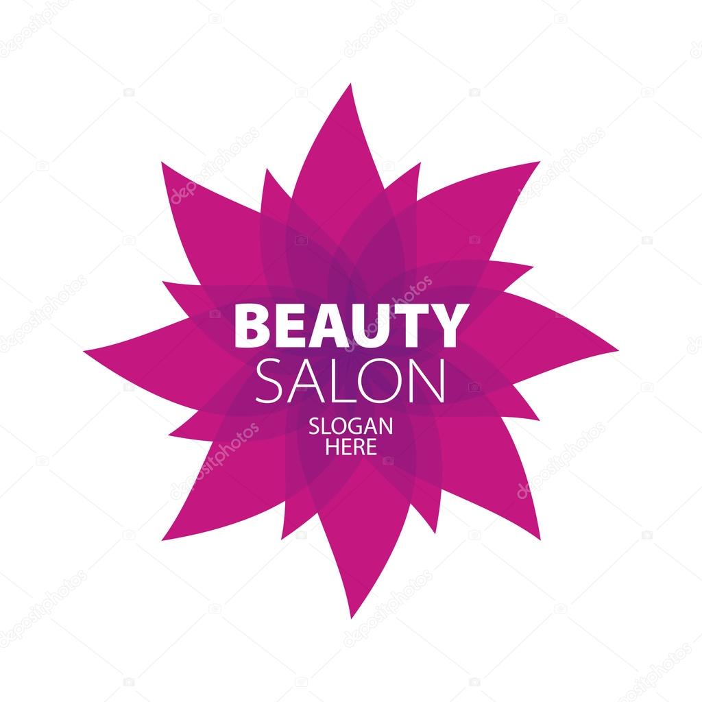 Abstract logo for beauty in the form of a red star