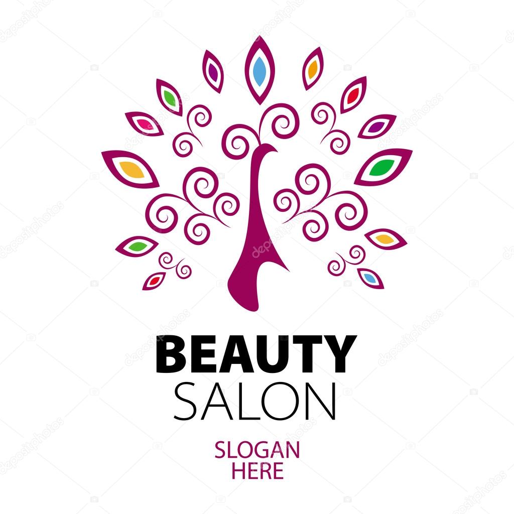 peacock logo for beauty salon