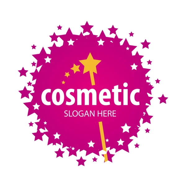 Vector red logo of the stars for cosmetics — Stock Vector