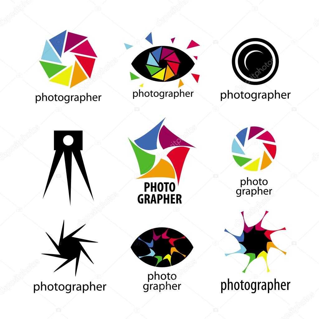 collection of vector logos for photographers and photo