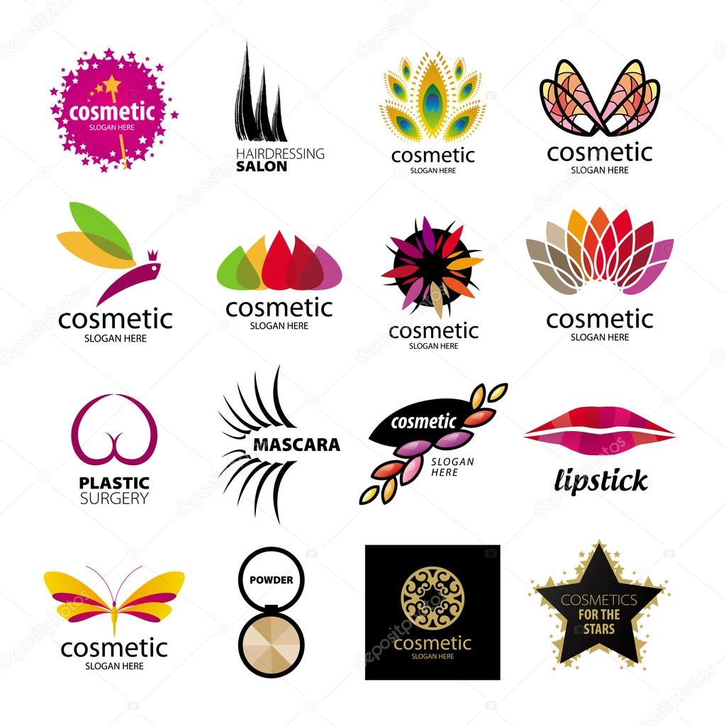 Collection of vector logos for cosmetics and body care — Stock Vector