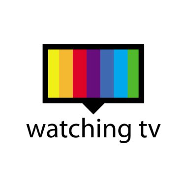 tv ekranında bir spektrum ile vektör logo