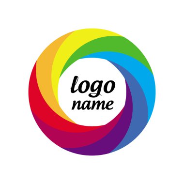 vektör logosu çok renkli daire içinde hareket