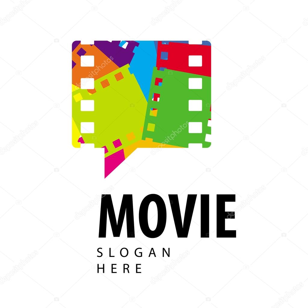 Vector logo colored film in the form of a bubble