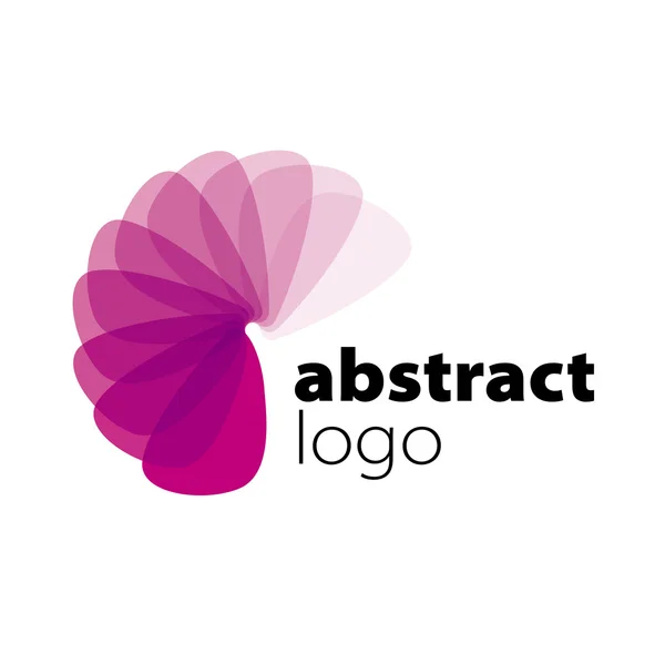 Lembar melengkung spektrum logo vektor abstrak - Stok Vektor