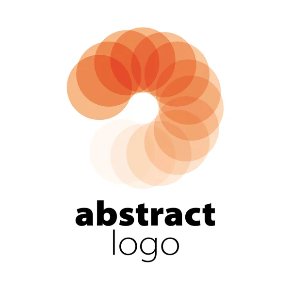 Vector abstracto espectro del logotipo hojas curvas — Vector de stock