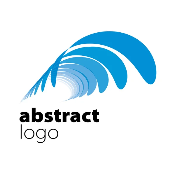 Abstrato vetor logotipo espectro folhas curvas — Vetor de Stock