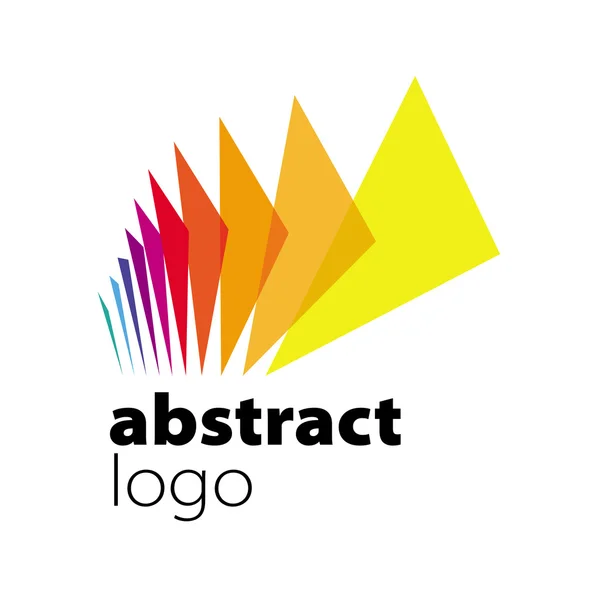 Feuilles incurvées abstraites de spectre de logo vectoriel — Image vectorielle