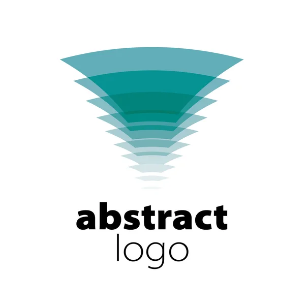 Vector abstracto espectro del logotipo hojas curvas — Vector de stock