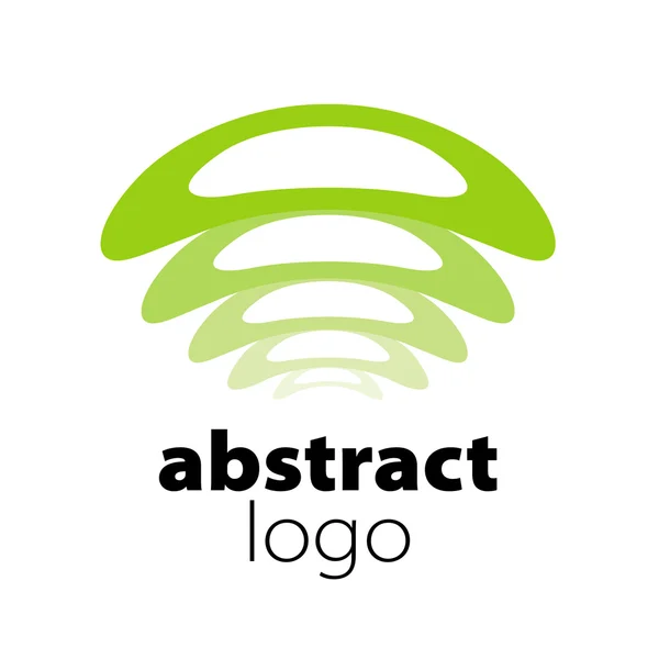 Abstrato vetor logotipo espectro folhas curvas — Vetor de Stock