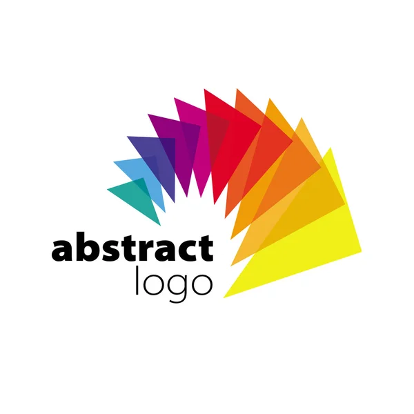 Abstract vector logo spectrum curved sheets — Stock Vector