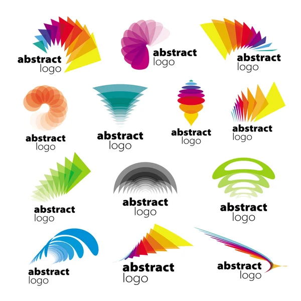 Vector insamling av abstrakt logotyper — Stock vektor