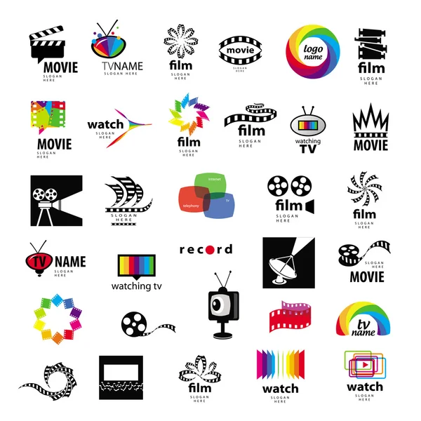 Collection of logos tv, video, photo, film — Stock Vector