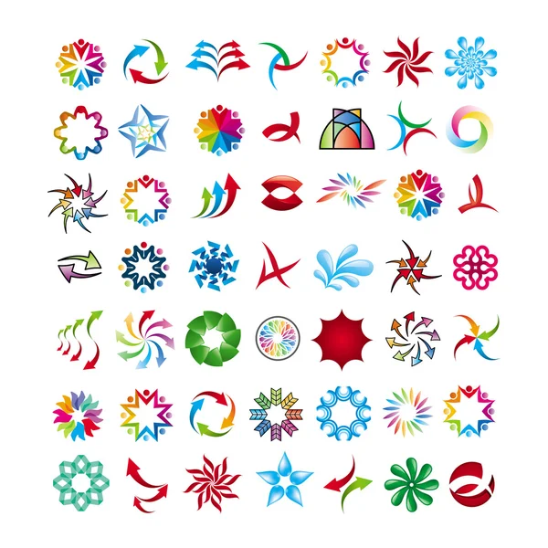 Collection of abstract icons — Stock Vector