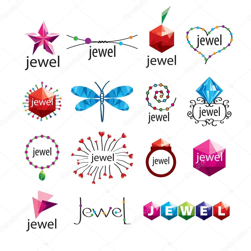Collection of vector logos jewelry and fashion accessories