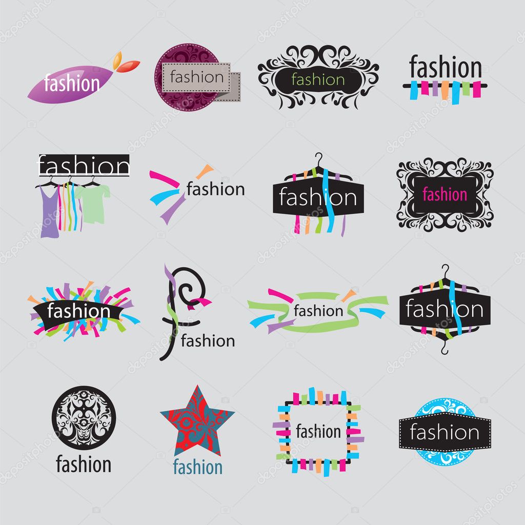 Collection of vector logos fashion accessories