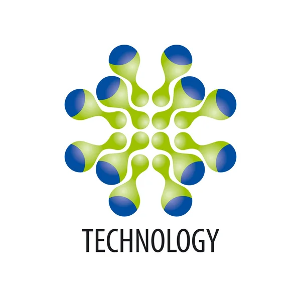 Technologia logo w postaci atoms4 — Wektor stockowy