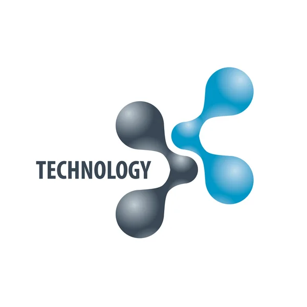 Technologia logo w postaci atoms2 — Wektor stockowy