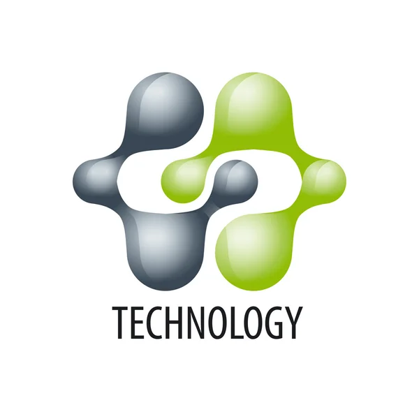 Logo tecnologico sotto forma di atomi — Vettoriale Stock