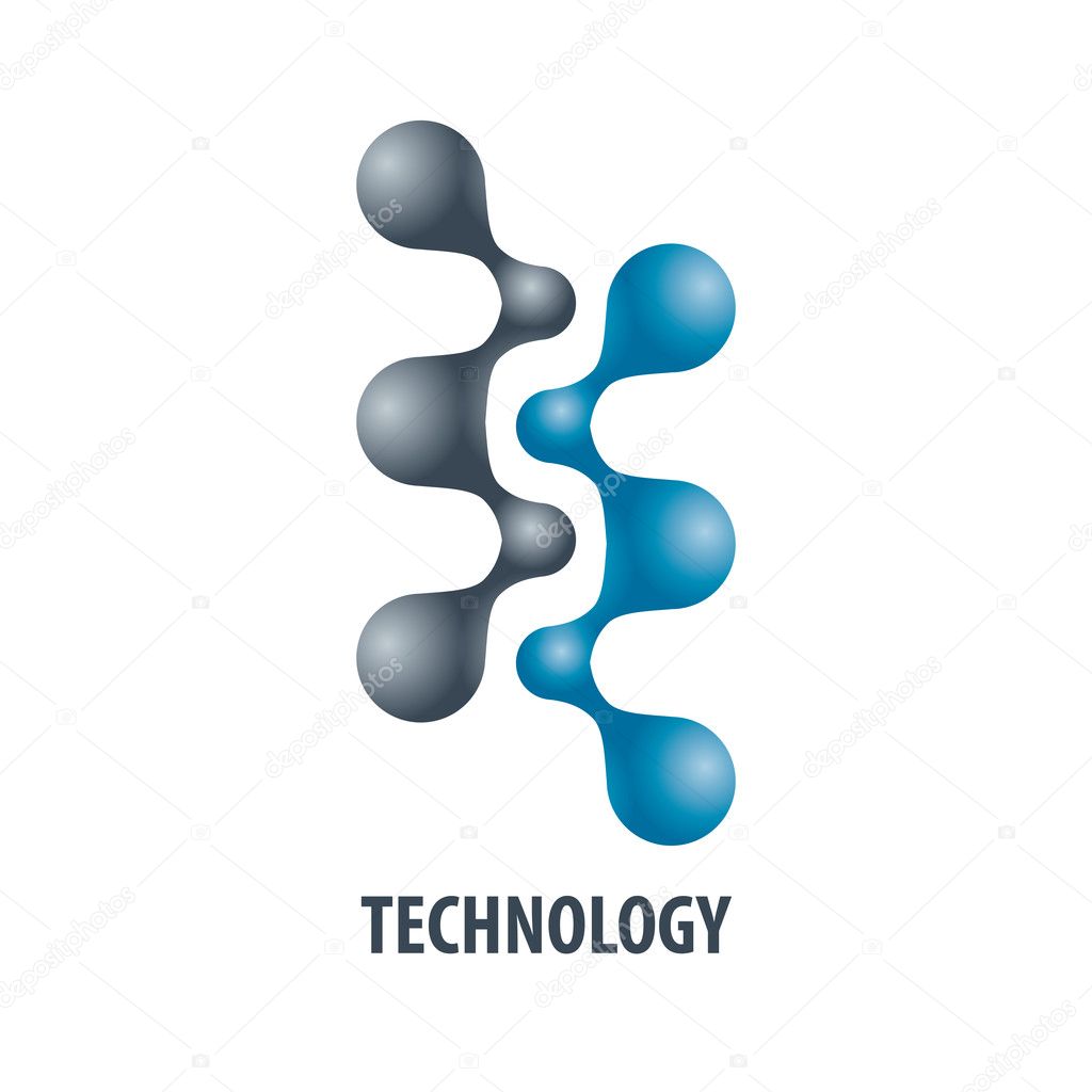 Technology logo in the form of atoms5