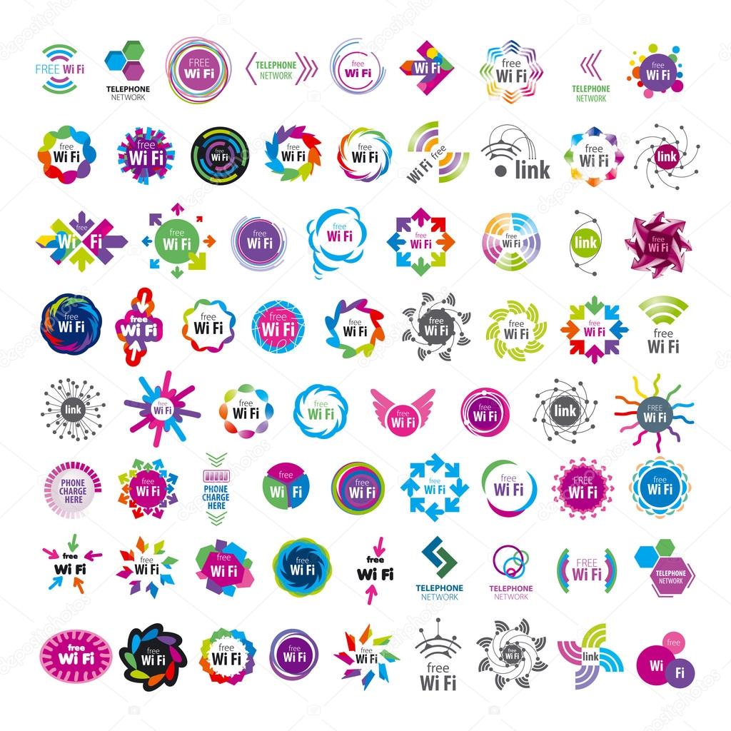 Biggest collection of vector logos Wifi connection
