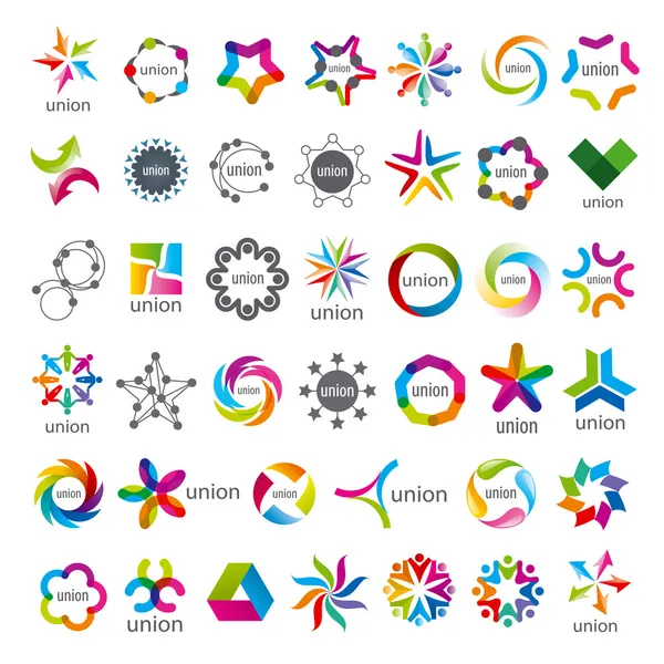 Biggest collection of vector logos Union — Stock Vector