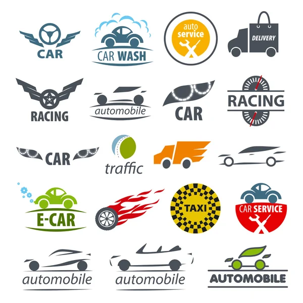 Maior coleção de logotipos de vetor Carro — Vetor de Stock