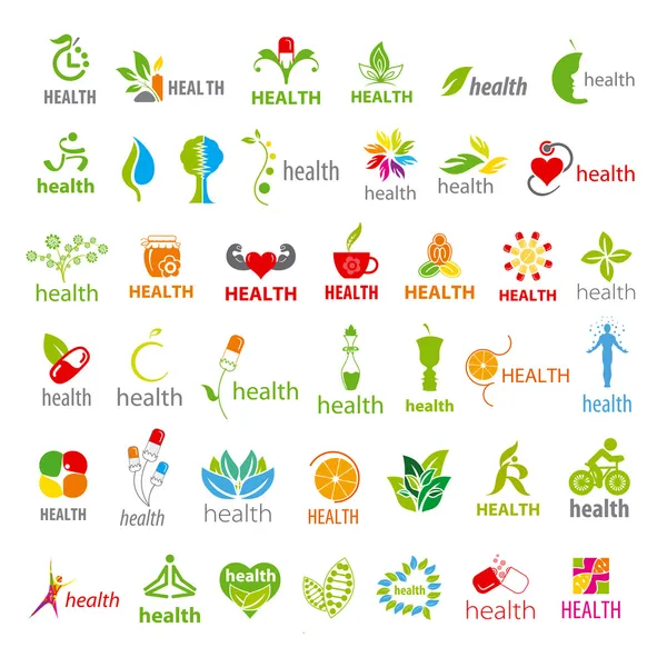 Biggest collection of vector logos health — Stock Vector