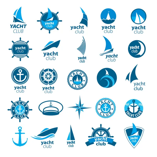 Biggest collection of vector logos marina — Stock Vector