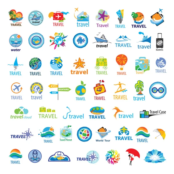 Największy zbiór wektor logo Travel — Wektor stockowy