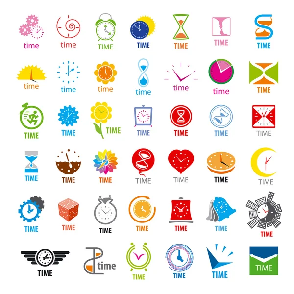 Maior coleção de tempo logotipos vetoriais — Vetor de Stock