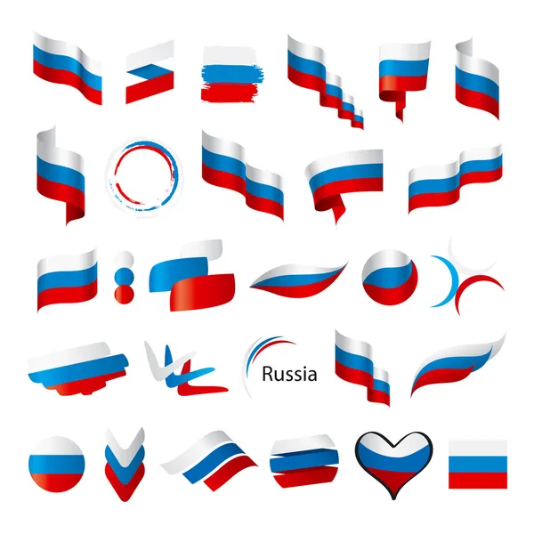 Biggest collection of vector flags of Russia — Stock Vector