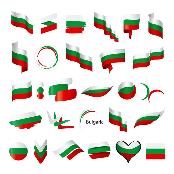 Plus grande collection de drapeau vectoriel de Bulgarie — Image vectorielle