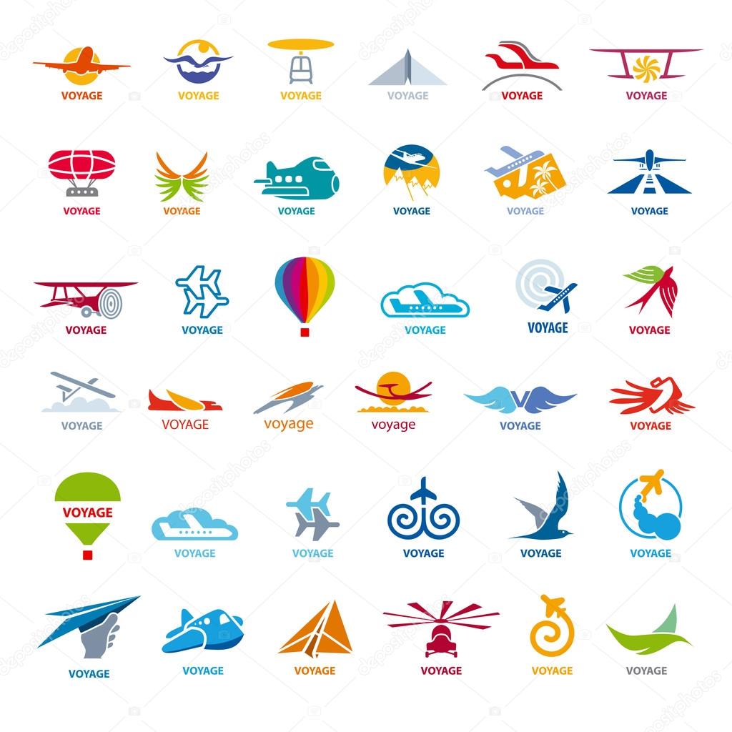 Biggest collection of vector logos flights