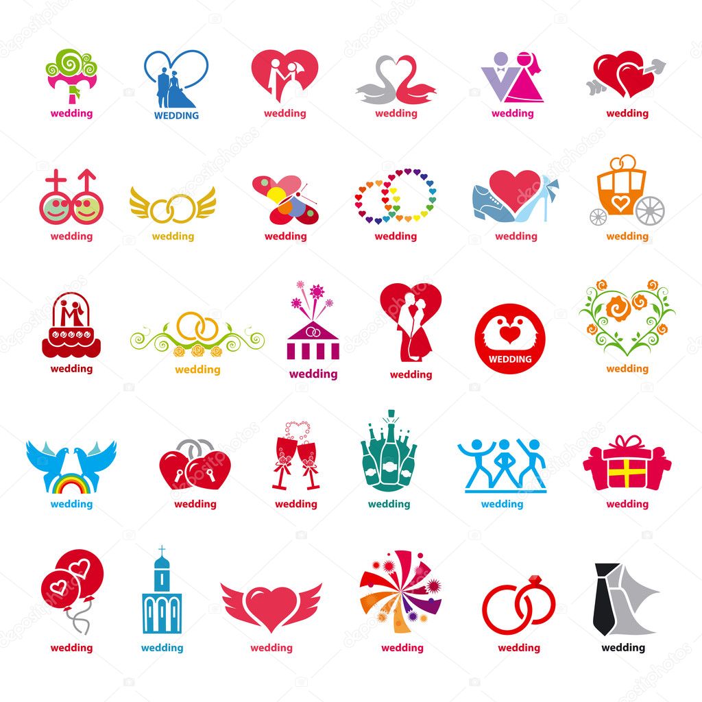 biggest collection of vector logos wedding 