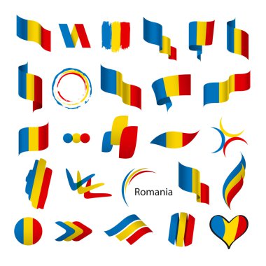 biggest collection of vector flags of Romania clipart