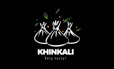 Siyah arkaplanda çizilmiş hamur tatlısı olan vektör logosu