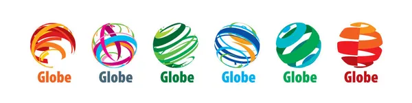 Набор абстрактных векторных логотипов глобальной сети — стоковый вектор