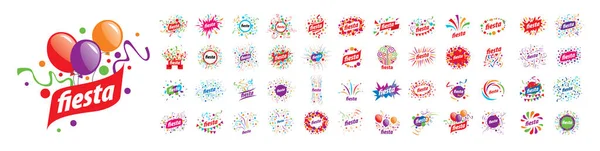Un ensemble de logos vectoriels Fiesta sur fond blanc — Image vectorielle