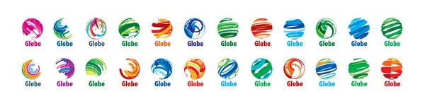 Ένα σύνολο αφηρημένων διανυσματικών λογότυπων του παγκόσμιου δικτύου — Διανυσματικό Αρχείο