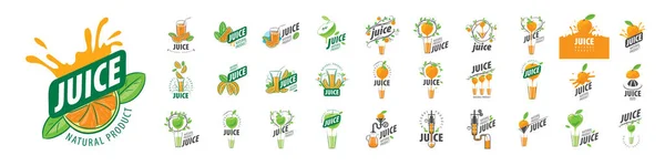 Un conjunto de logos de Vector Juice sobre un fondo blanco — Archivo Imágenes Vectoriales