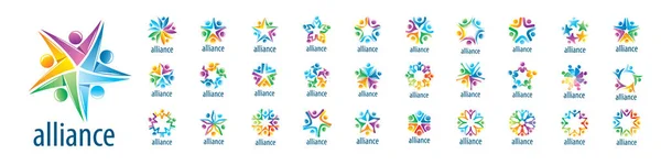 Набор векторных логотипов Альянса на белом фоне — стоковый вектор