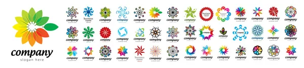 Ένα σύνολο διανυσματικών λογότυπων αφηρημένων σε λευκό φόντο — Διανυσματικό Αρχείο