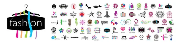 Eine Reihe von Vektor-Mode-Logos auf weißem Hintergrund — Stockvektor