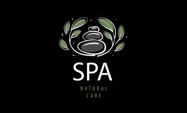 Siyah arkaplan üzerine SPA logosu çiz — Stok Vektör