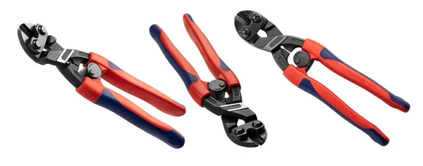 Diagonal wire cutters in different angles on a white background — Foto Stock