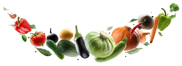 Large set of isolated vegetables on a white background — Stock Photo, Image