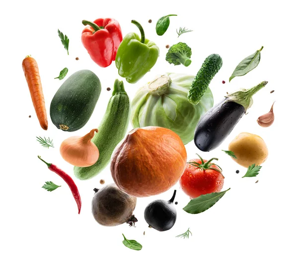 Large set of isolated vegetables on a white background — Stock Photo, Image