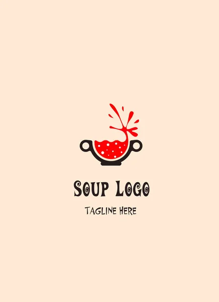 Logo Soupe Sur Fond Clair — Image vectorielle