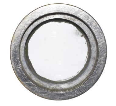 Vintage eski bir video kamera objektiften